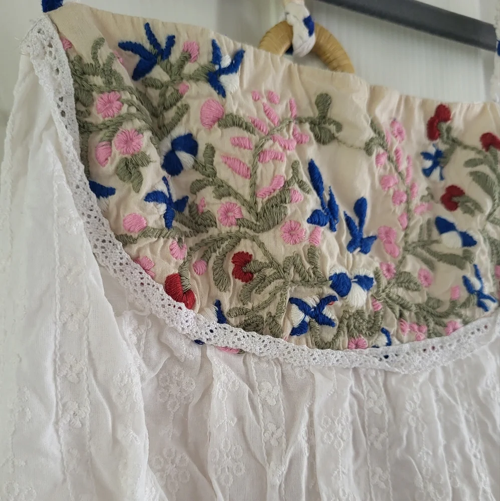 Free People Embroidered Floral Halter Blouse - Picture 3 of 7